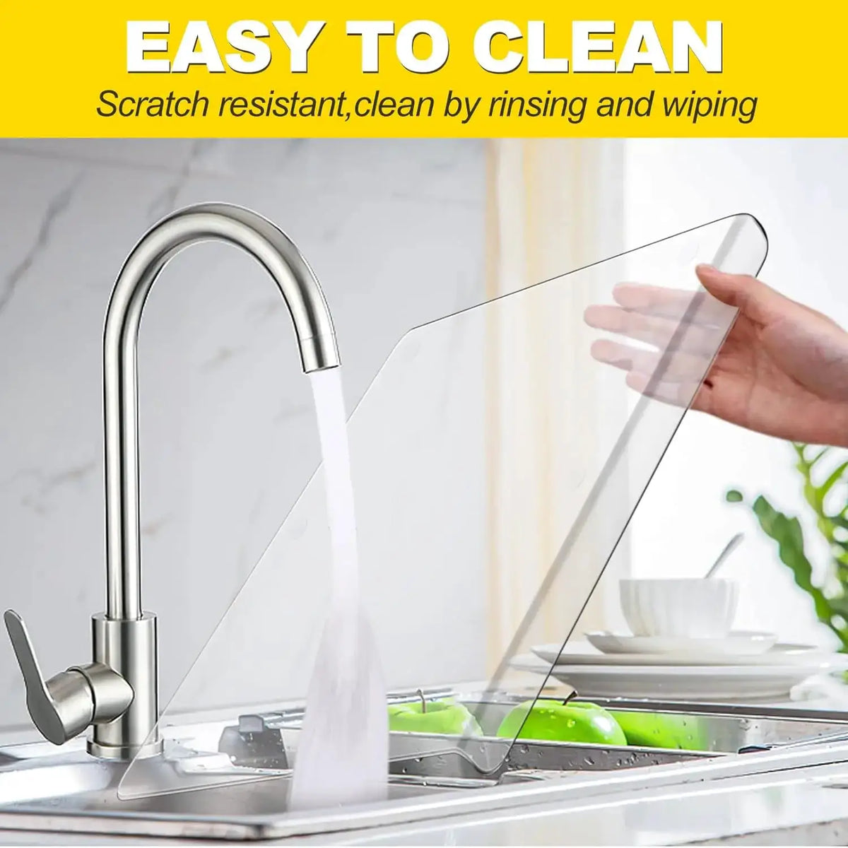 Acrylic Cutting Board | Transparent Anti Slip | Countertop Protector