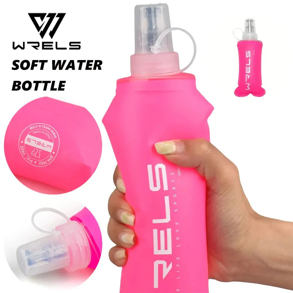 WRELS Collapsible Folding Water Bottle TPU BPA-Free Outdoor Sport Marathon Leak Proof Soft Flask Running Hydration Water Bottle from PriceLows™
