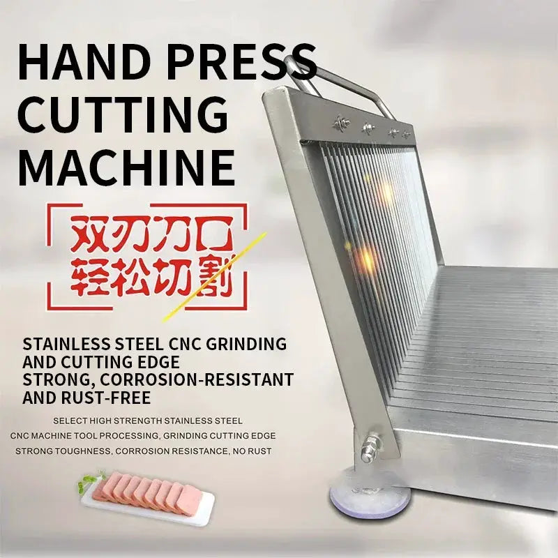 Manual Food Slicer | Stainless Steel | Double Blade | 6mm 8mm 11mm