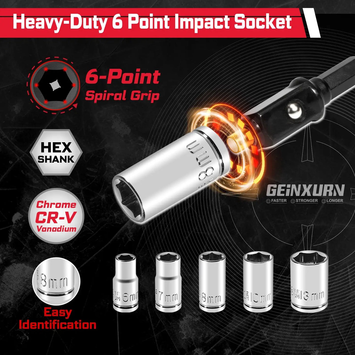 Geinxurn Tools Set Packaged with Screwdriver Bit,Mini Wrench,Socket Driver,Step Drill,Socket Adapter and Bit Holder for DIY from PriceLows™