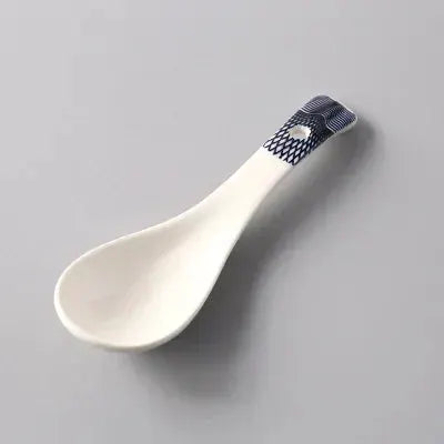 1Pcs Ceramic Spoon Multi-Function Glaze Porcelain Japanese Scoop Porridge Soup Spoon Tableware Restaurant Household Kitchenware from PriceLows™