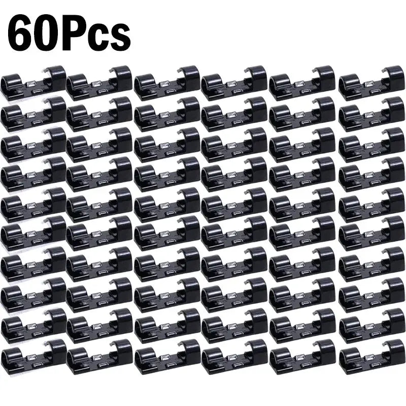 1-60Pcs Drop Self-adhesive Wire Organizer Line Cable Clip Buckle Clips Fastener Holder For Car Line PC TV Ethernet Cable Clip from PriceLows™
