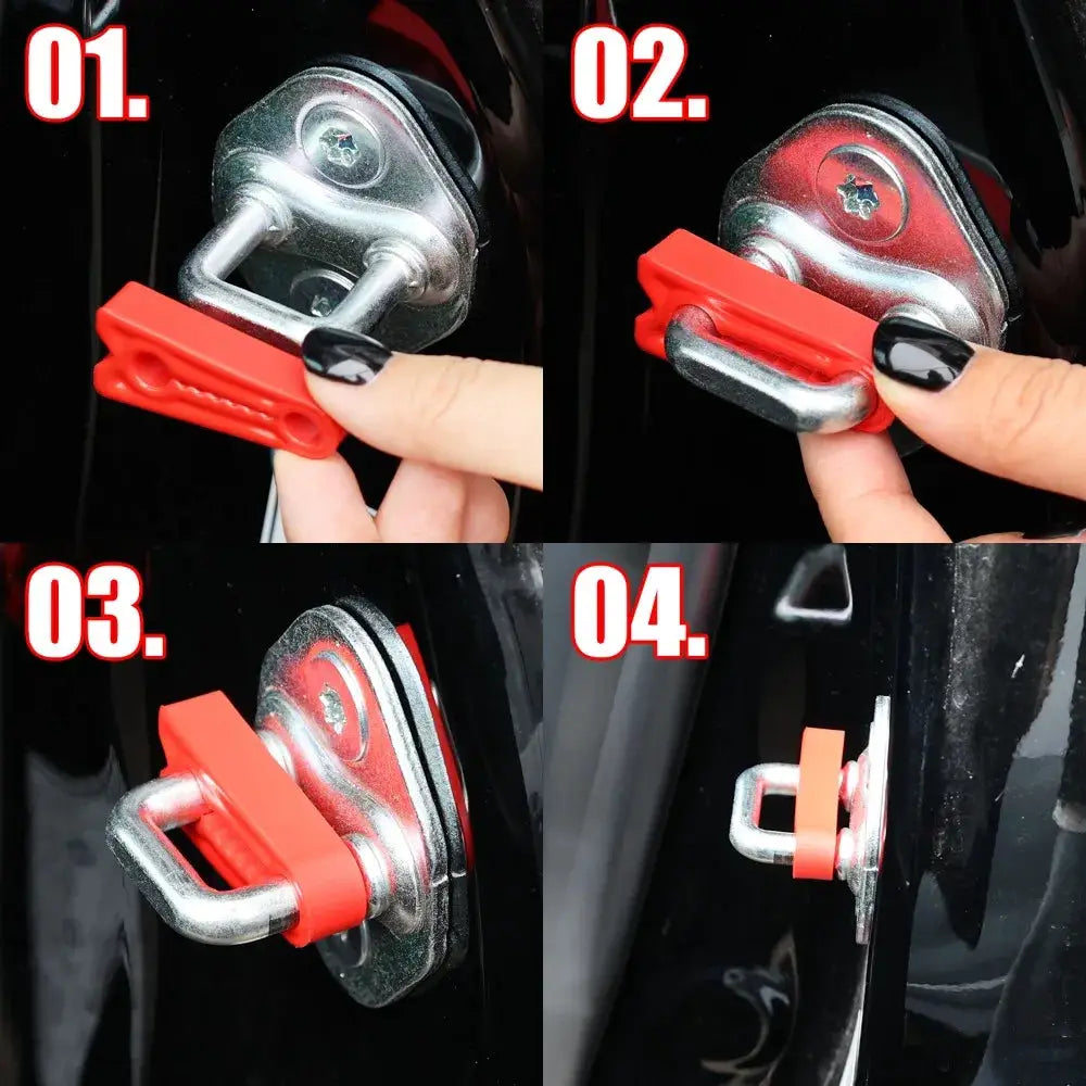 Car Door Shock Absorber Pad | Silicone | 4.2x1.5cm | Yellow Black Red
