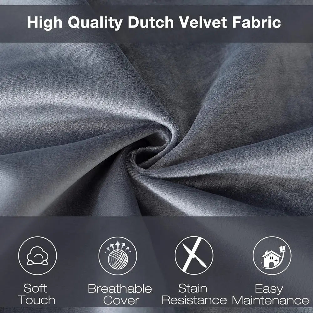 Bean Bag Chair | Memory Foam | 3 Foot | Grey Velvet