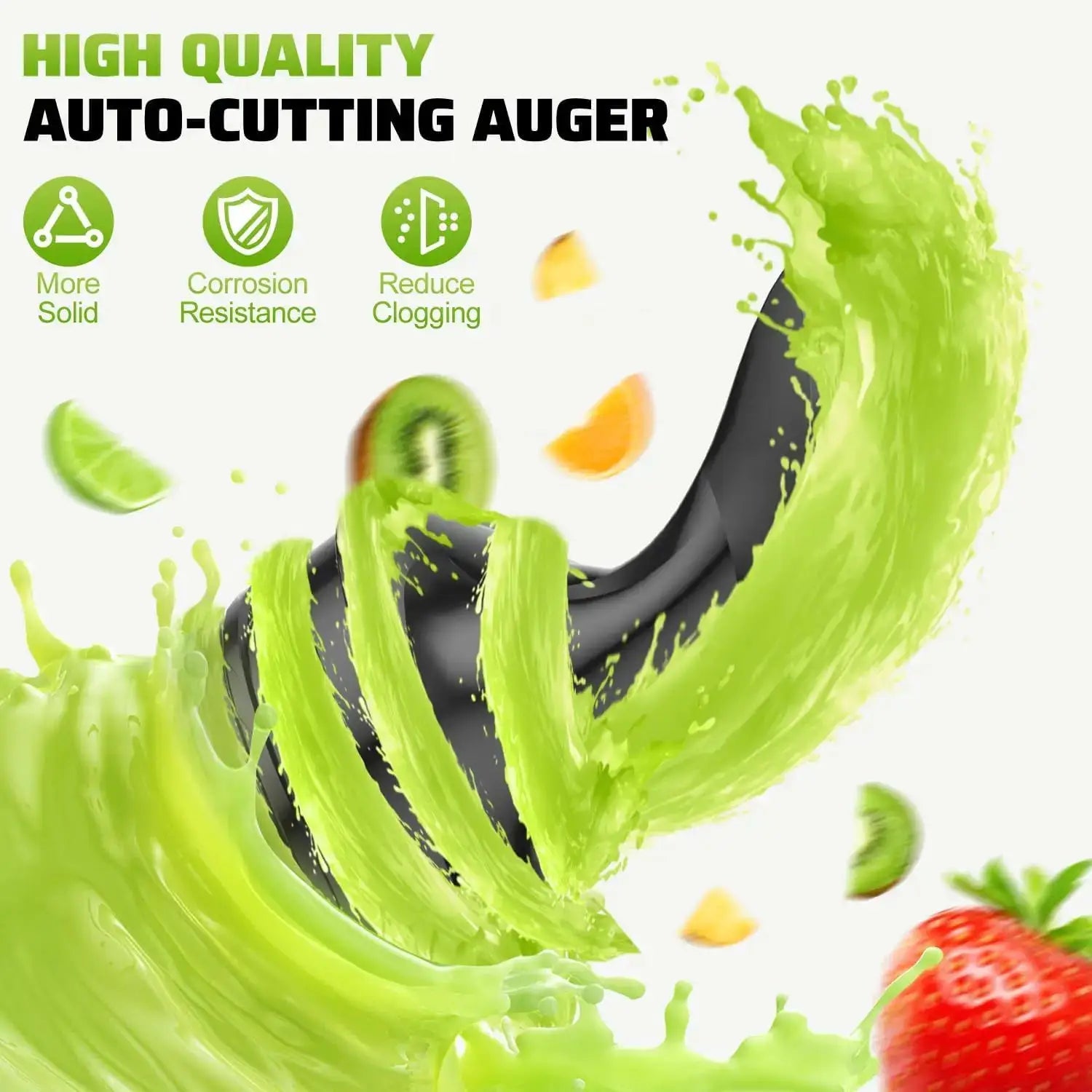 Cold Press Juicer, 5.8" Wide Chute, 400W Slow Masticating, High Juice Yield for Whole Fruits & Veggies from PriceLows™