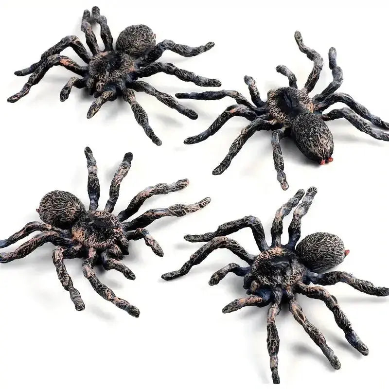 Realistic Spider Figure | Giant Plastic Tarantula | 2 Pcs 4 Pcs