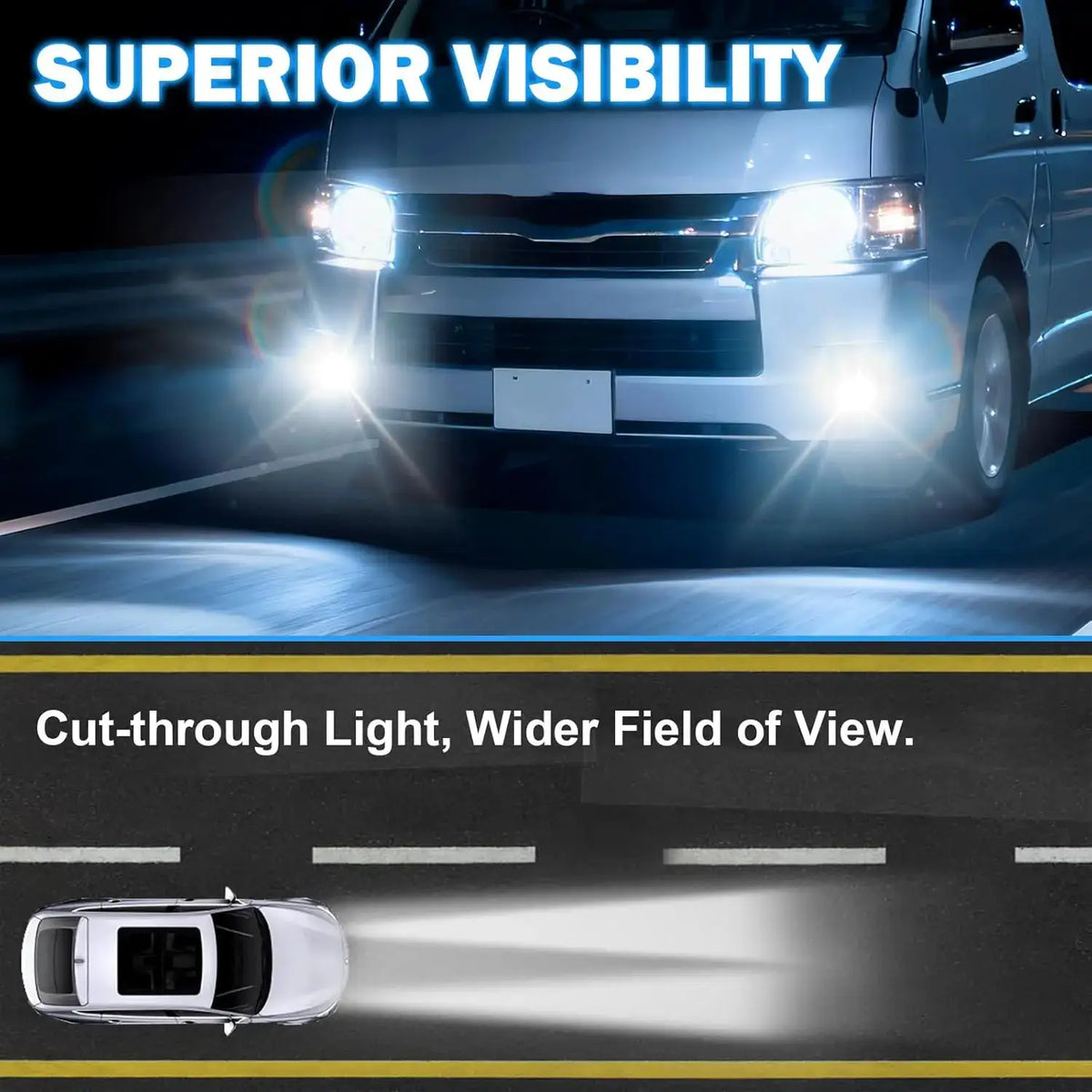 LED DRL Light | Direct Fit | High Output | Fits Toyota Hiace 2014-2018