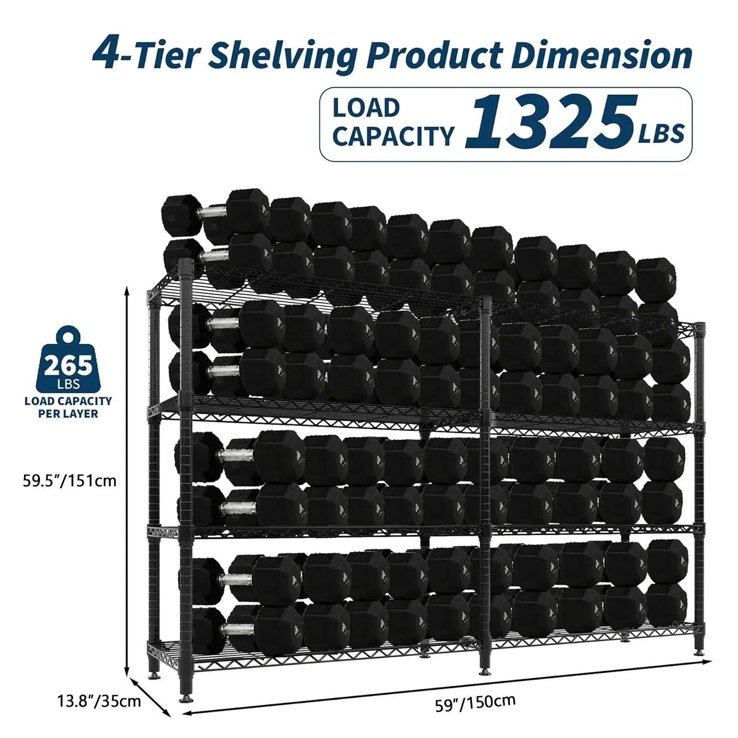 Heavy Duty Storage Shelves 4/5 Tiers Metal Shelving Unit Adjustable Organization Pantry Shelves for Kitchen Garage Commercial from PriceLows™
