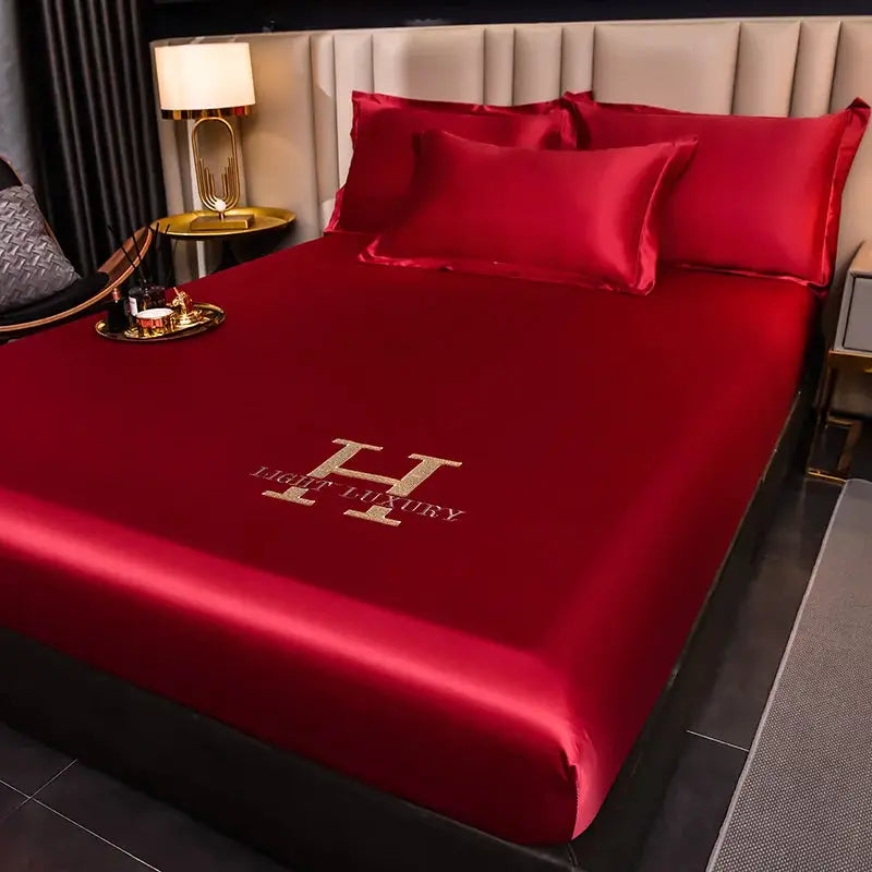 Satin Fitted Sheet | Non Slip | Deep Pocket | Queen Size