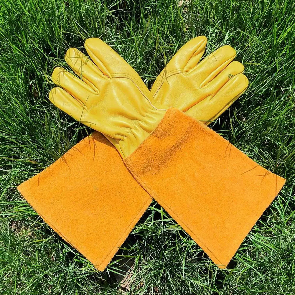 1 Pair Long Thorn Proof Gardening Gloves with Forearm Protection Leather Labor Protection Long Elbow Gloves Best Garden Gift from PriceLows™