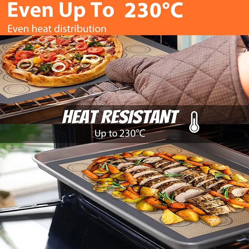 Silicone Baking Mat | 0.4mm Thick | Reusable Nonstick Bakeware | 1pc