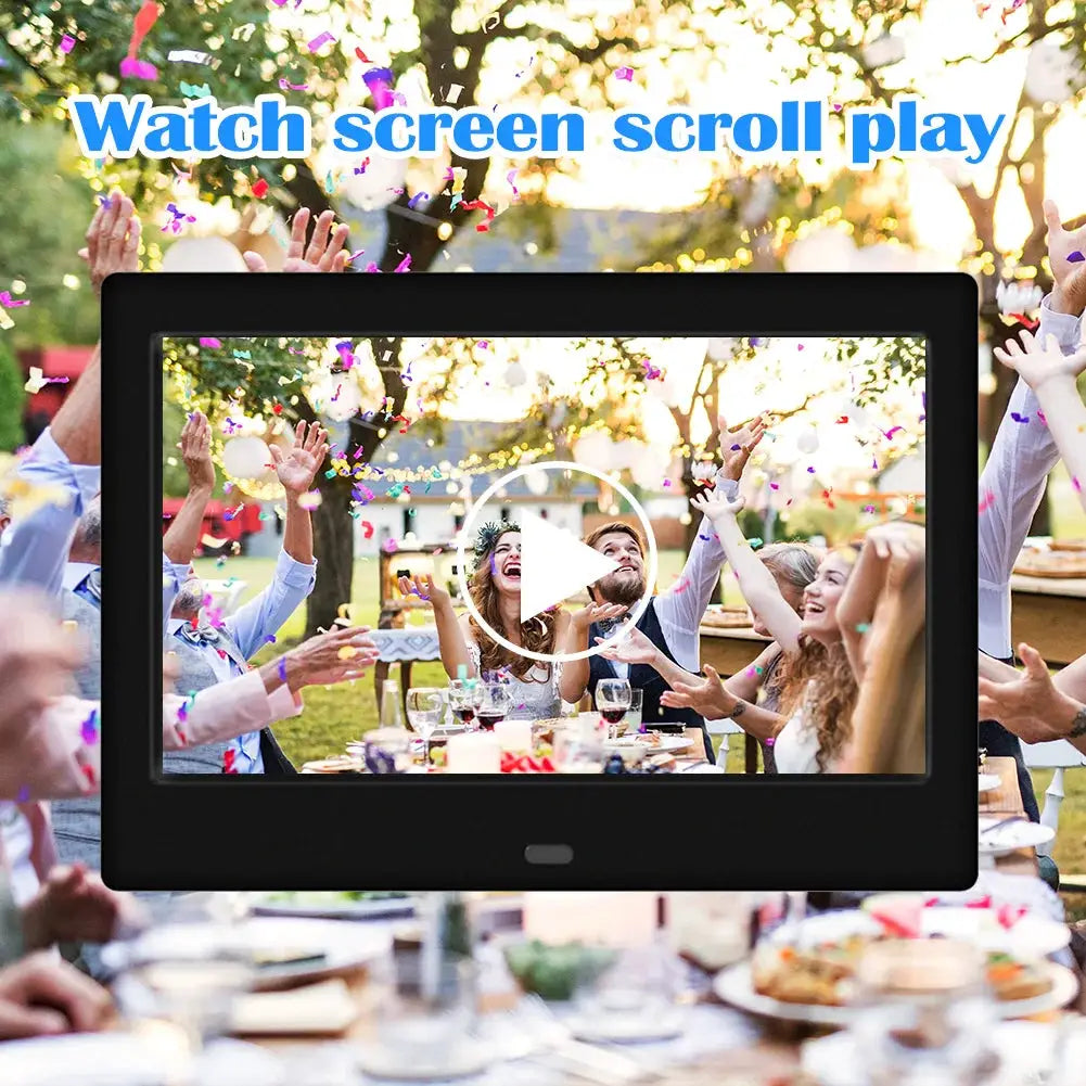 Digital Photo Frame | 7 Inch HD Display | 16GB Memory | Black, White from PriceLows™