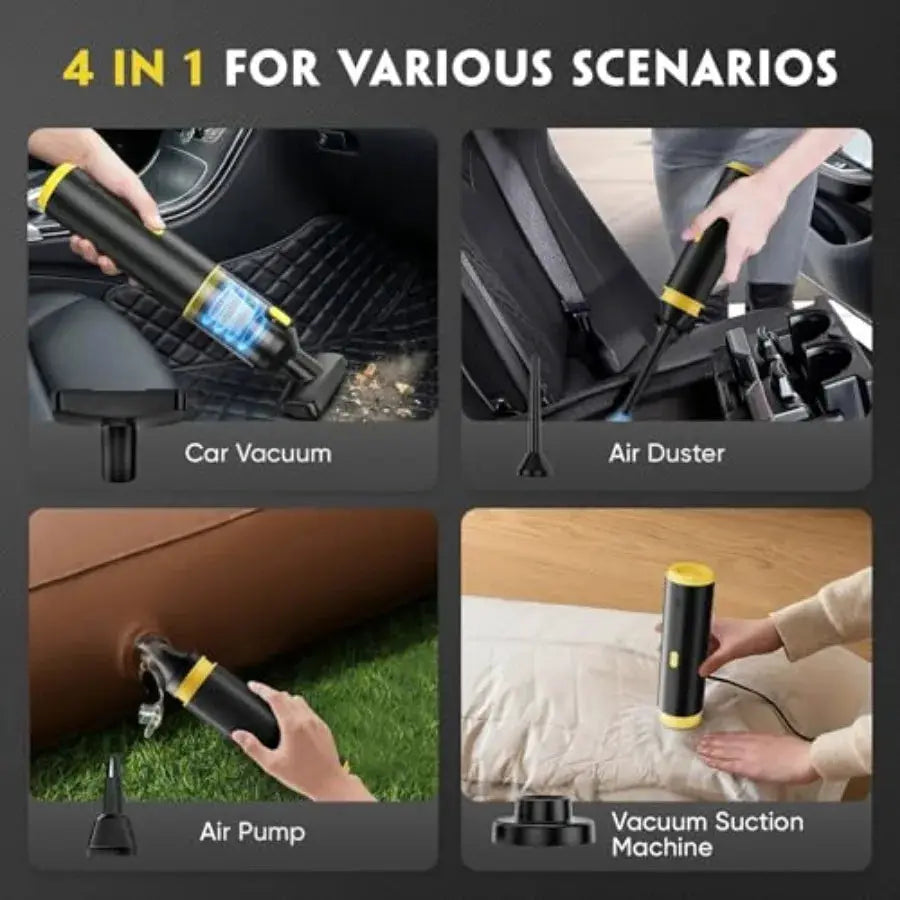 Car Vacuum | 21000Pa Suction | 60W Power | 4 In 1 Kit