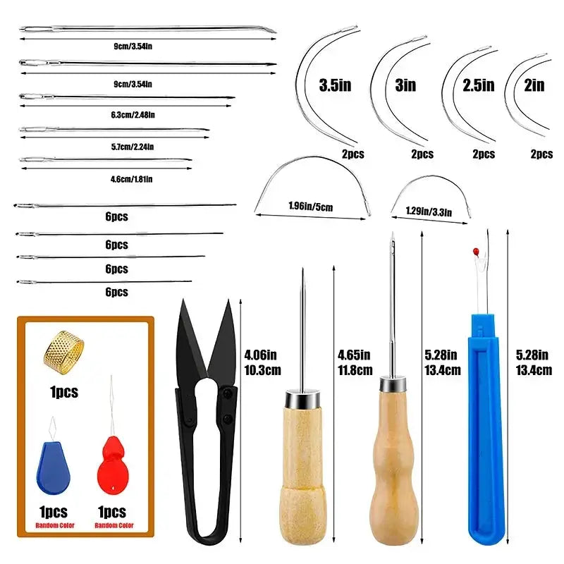 Leather Craftsmanship DIY Leather Sewing Kit Interior Decoration Repair Kit, Comes with Sewing Umbrella Scissors Tool Kit, Suita from PriceLows™