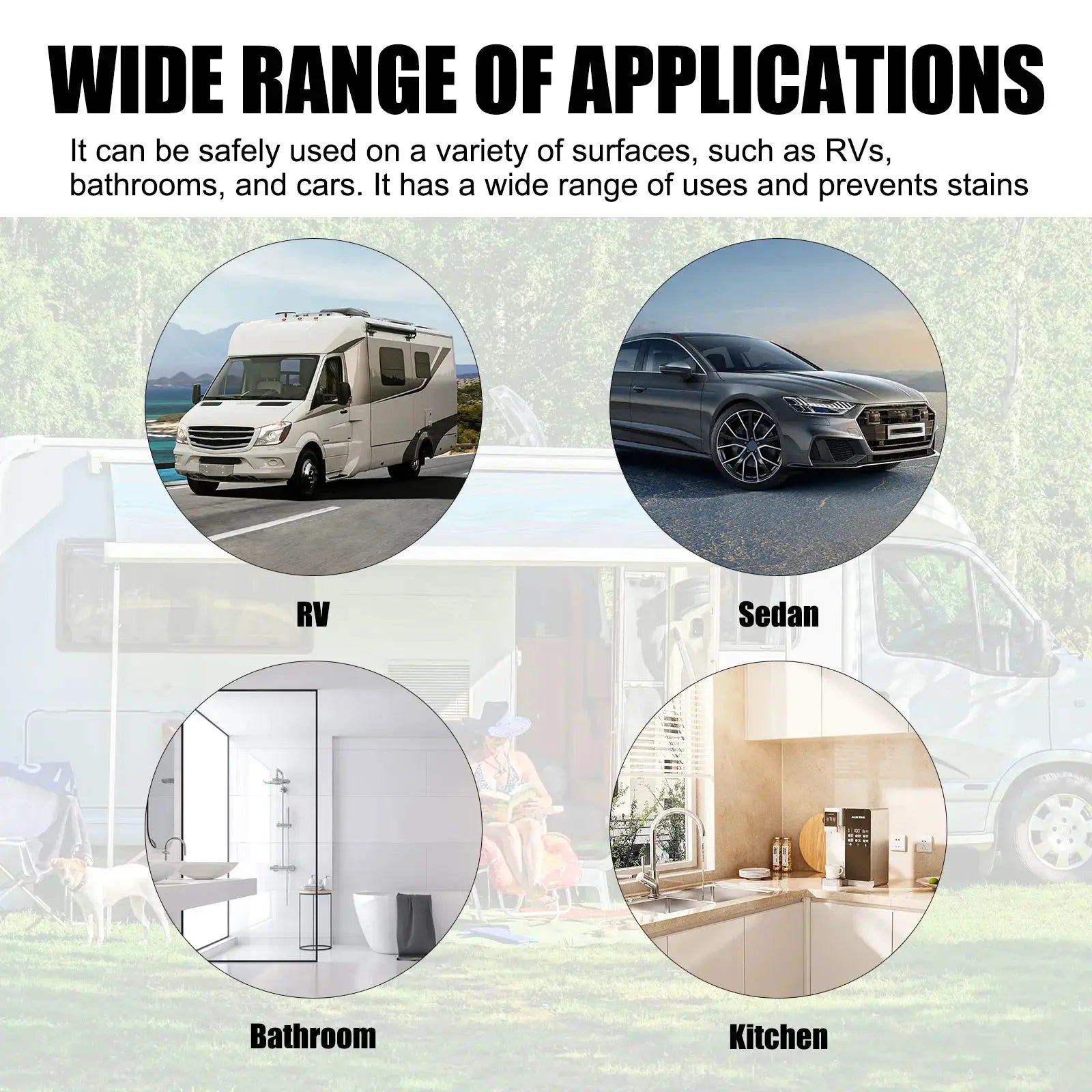 RV decontamination spray, decontamination and brightening car interior dirt cleaning multi-functional cleaning spray from PriceLows™