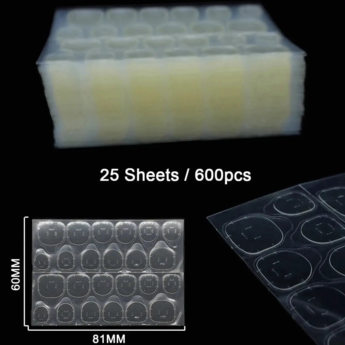 1200/600PCS Double Sided Waterproof Breathable Fake Nail Art Glue Stickers Jelly Adhesive Tabs Manicure False Tips Accessory from PriceLows™