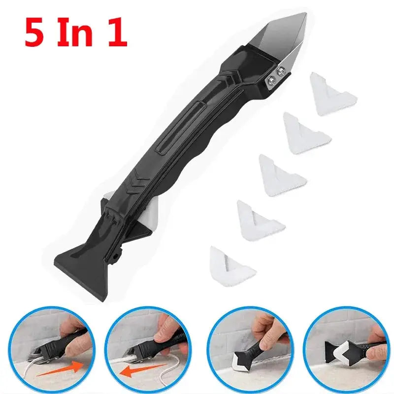 Silicone Scraper Sealant Smooth Remover Tool Set Caulking Finisher Smooth Grout Kit Floor Mould Removal Hand Tools Set from PriceLows™