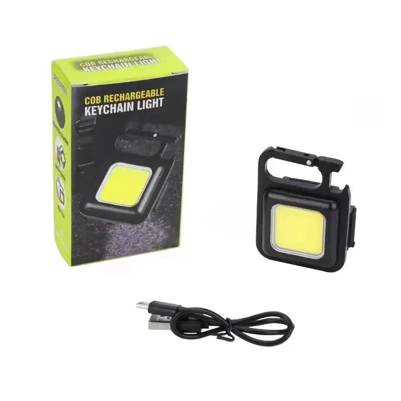 Portable Keychain Light Mini Multifunctional Camping Flashlight USB Rechargeable Work LED Bright COB Pocket Clip Lantern 1-10Pcs from PriceLows™