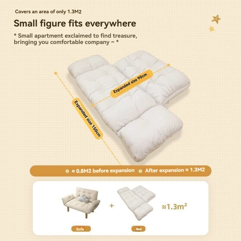 Folding Sofa Bed | Small Size | Metal Frame | Balcony Friendly