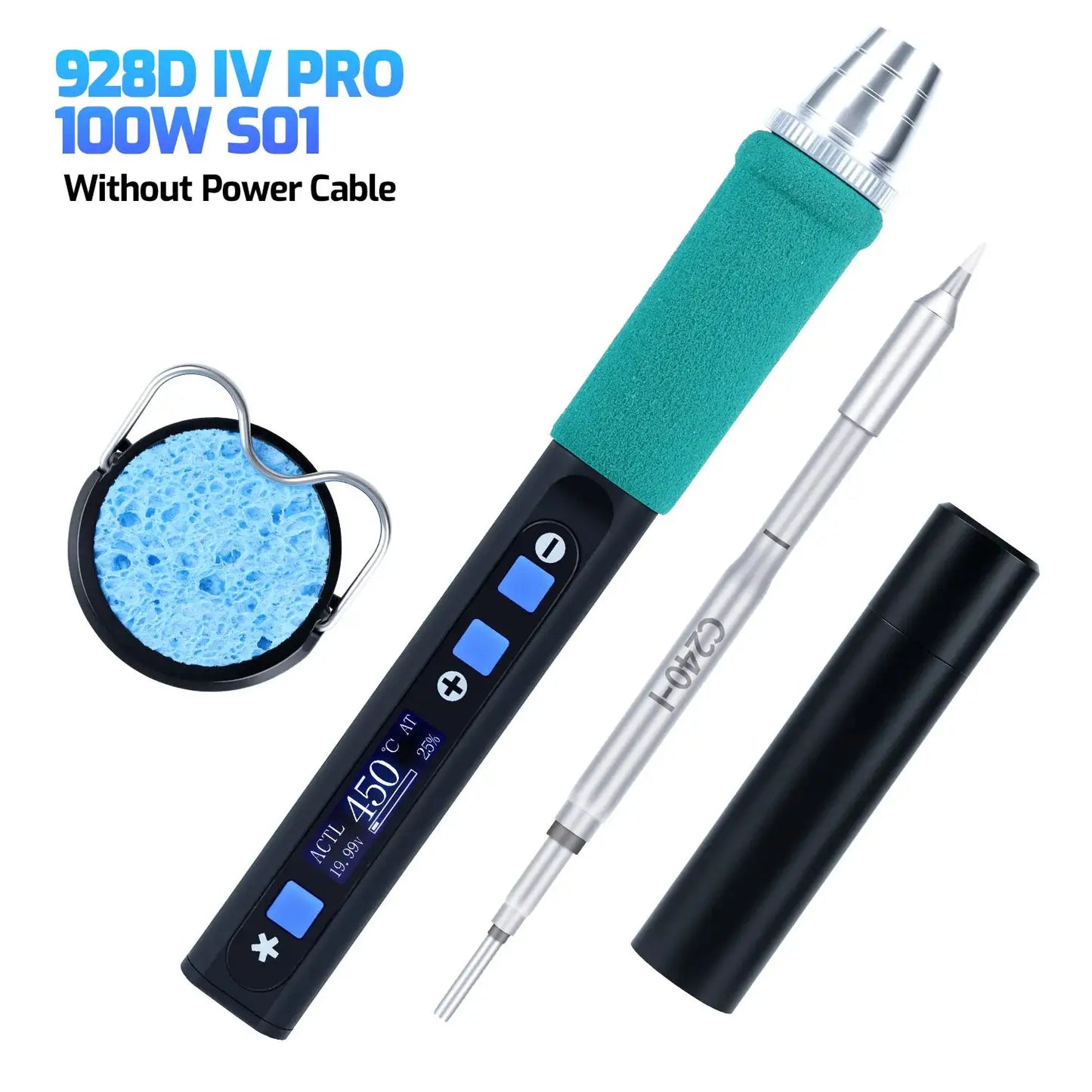 WEP 100W 20VDC 928D-IV-PRO Soldering Iron Kits With Adapter USB Type-C Charging Mini Welding Tools 928D-IV 60W Solder Station from PriceLows™