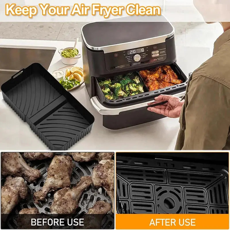 Silicone Air Fryer Liners | Ninja AF500EU Compatible | Non-Stick | 10.4L/5.2L