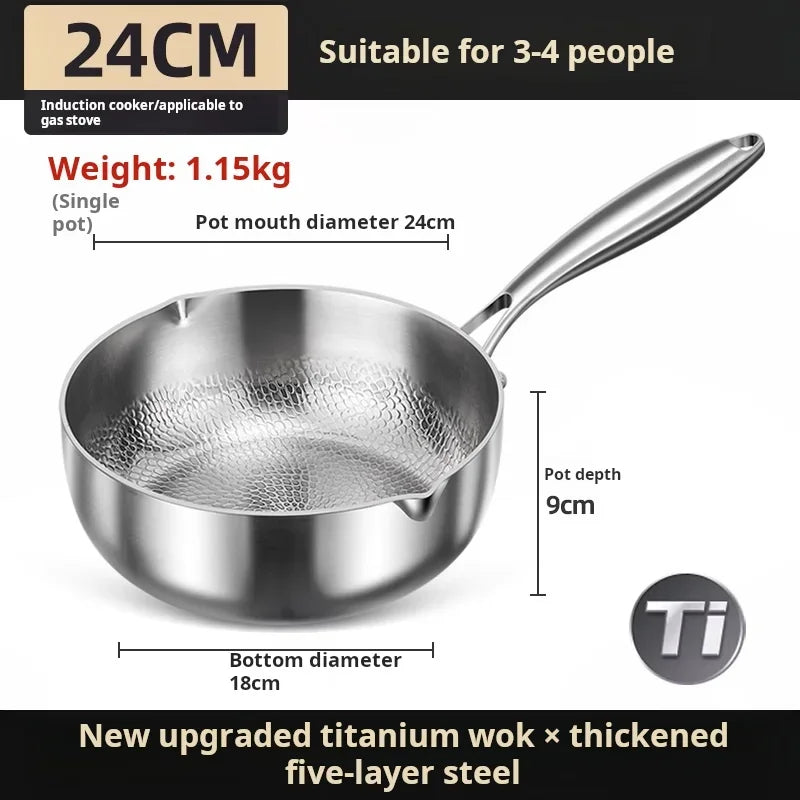 Milk Pot | Pure Titanium | Induction Compatible | Small