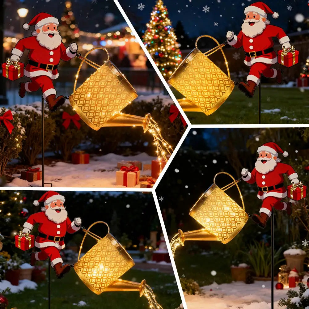 Solar Garden Light | Metal Santa Design | Iron Body | Christmas Edition