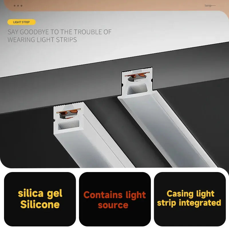 24VLED Silicone Light Strip Sleeve Outdoor Waterproof Linear Light Open Hidden Embedded Flexible Bendable Shaped Light Strip from PriceLows™