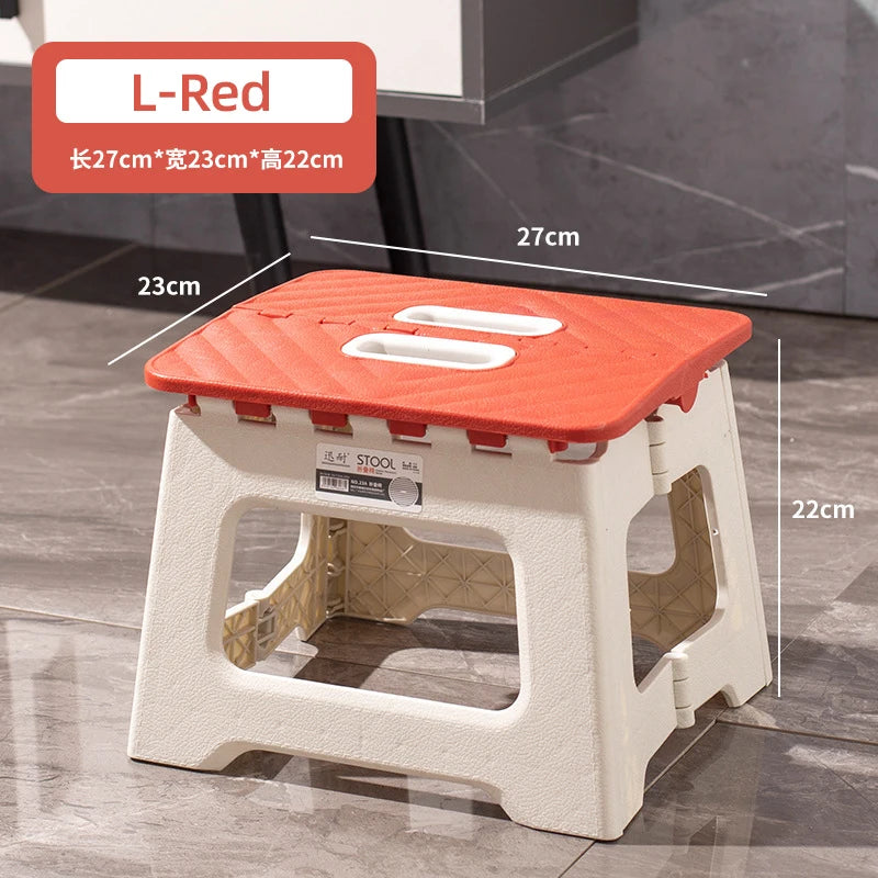 Plastic Folding Chair | Thickened | Portable Outdoor Chair | 27x23x25.5 cm