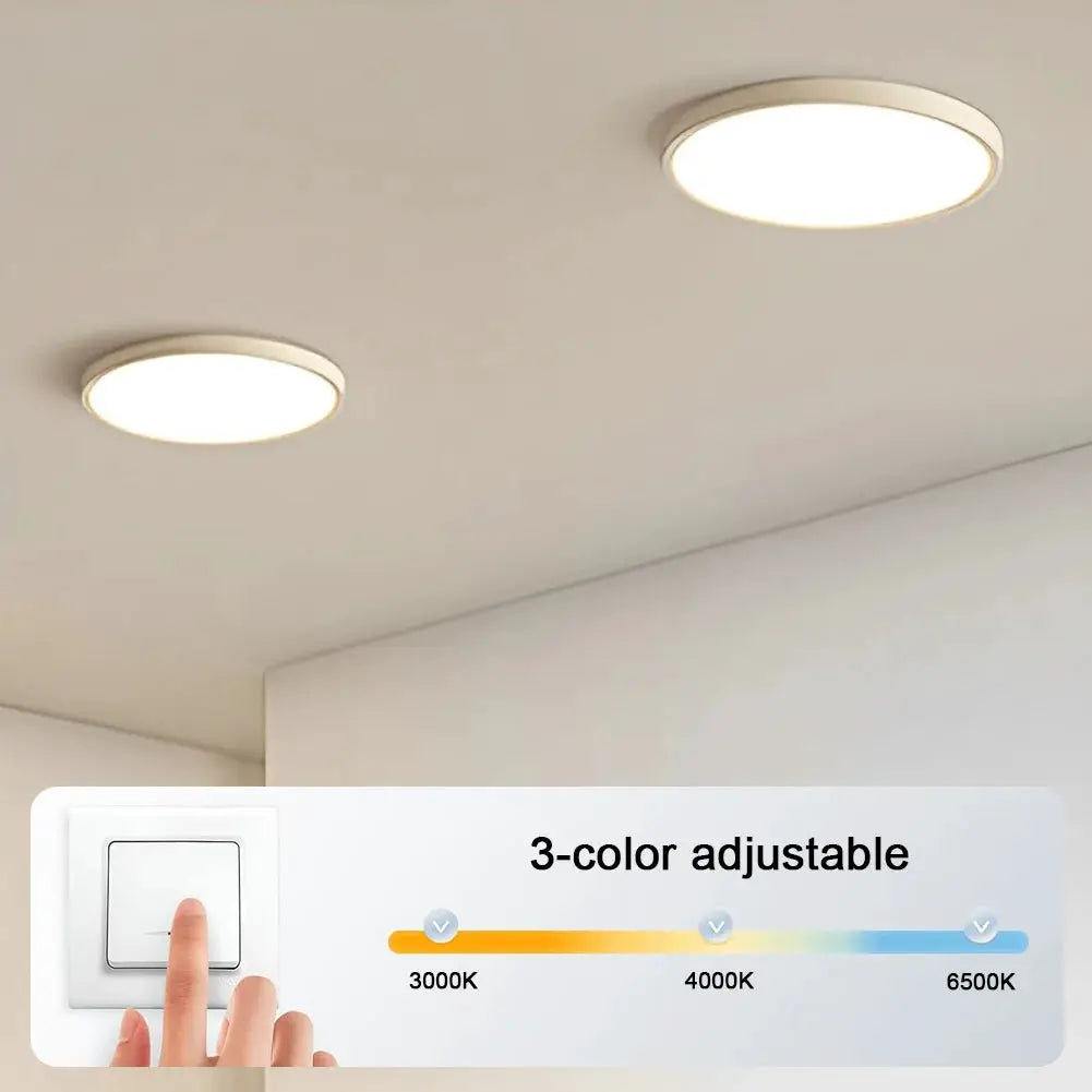 3.94 Inch LED Ceiling Fan Light Kit 3000K/4000K/6500K Dimmable Ceiling Fan Retrofit Kit Ceiling Flush Light Replacement Panel from PriceLows™