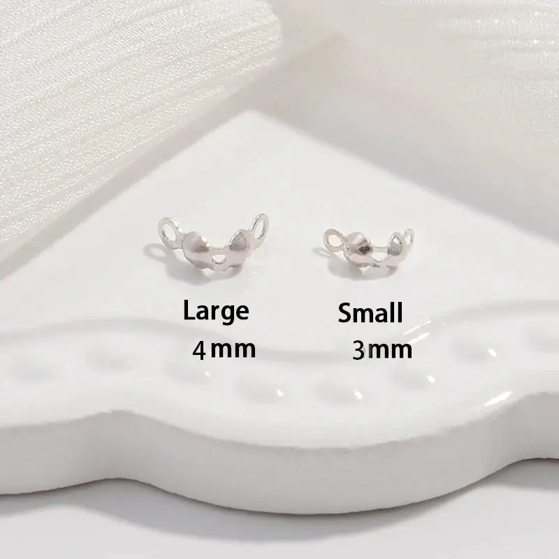 S925 Sterling Silver Bead Caps | End Crimps For Bracelet Necklace Diy Jewelry Making