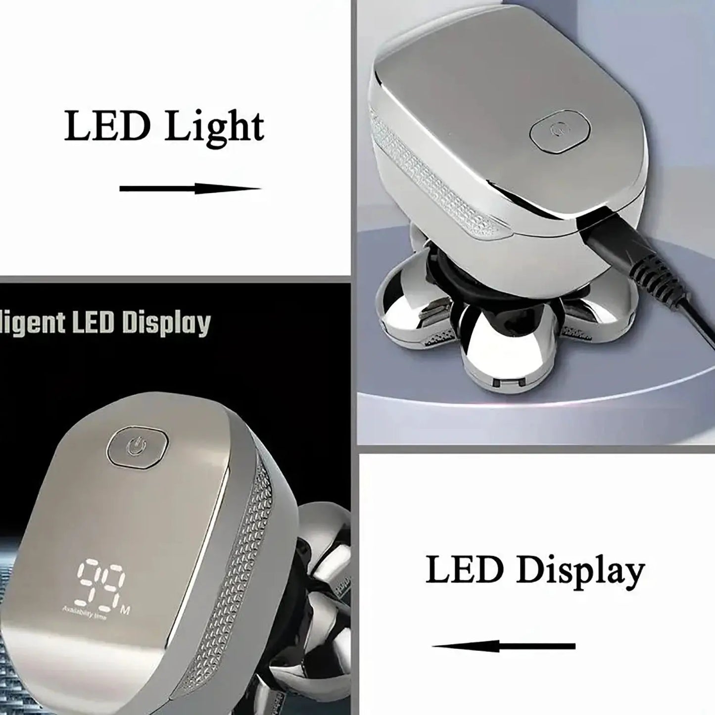 Electric Shaver | 6D Rotary Head | Cordless Rechargeable | Wet And Dry Shaving