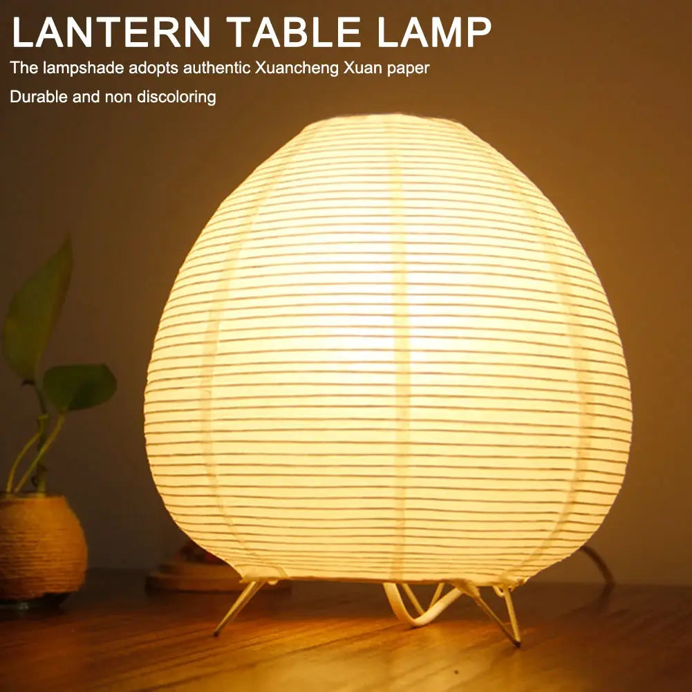 Bedside Study Table Lamp Rice Paper Desktop Decorative Lantern Light Handmade Simple LED Lighting Lamp for Living Room Bedroom from PriceLows™