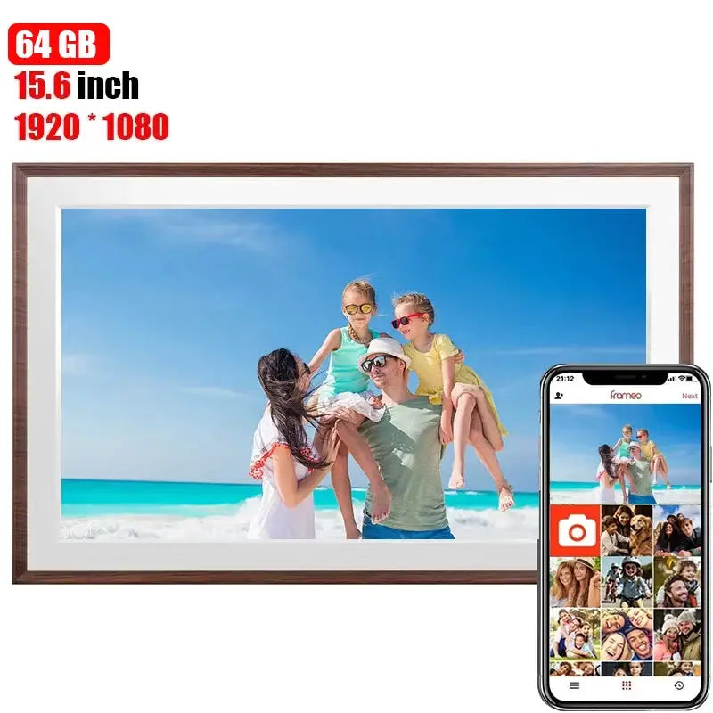 Frameo Digital Photo Frame | 15.6 Inch WiFi | 1920x1080 IPS Touch Screen | 64GB