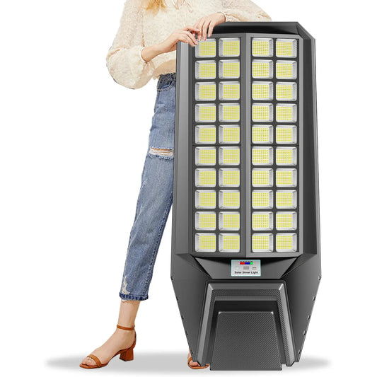 8000W Extra-Large Super-Bright Outdoor Solar Street Light, LED with Motion Sensor, IP65 Waterproof for Commercial Lighting from PriceLows™