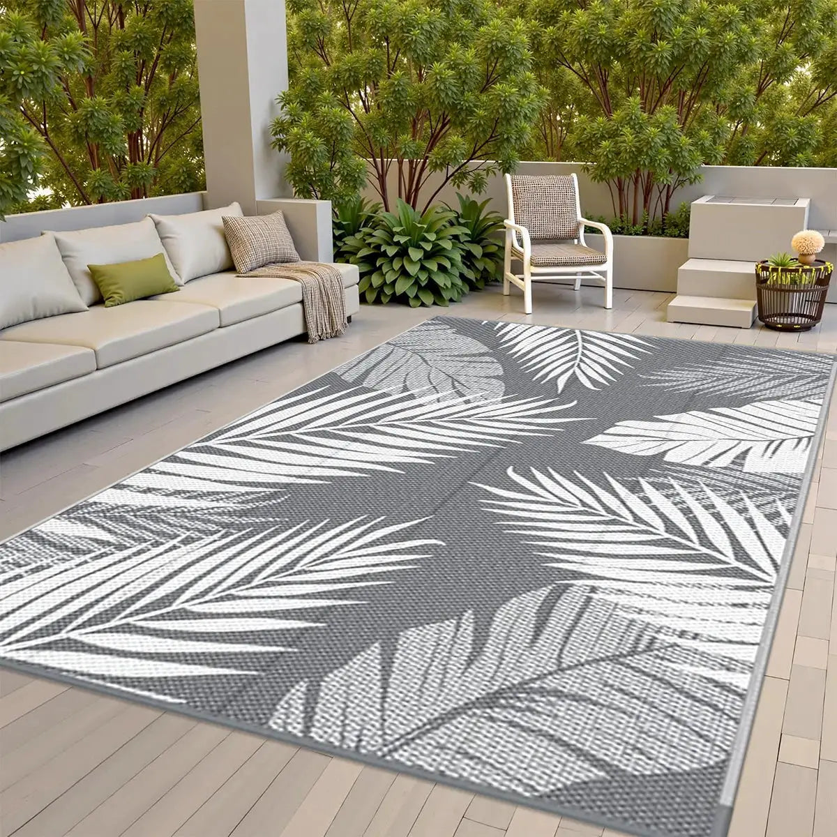Double-Sided Outdoor Waterproof Reversible Mats Plastic Straw Patio Rugs PP Material Double Layer Woven Carpet Family Picnic Mat from PriceLows™