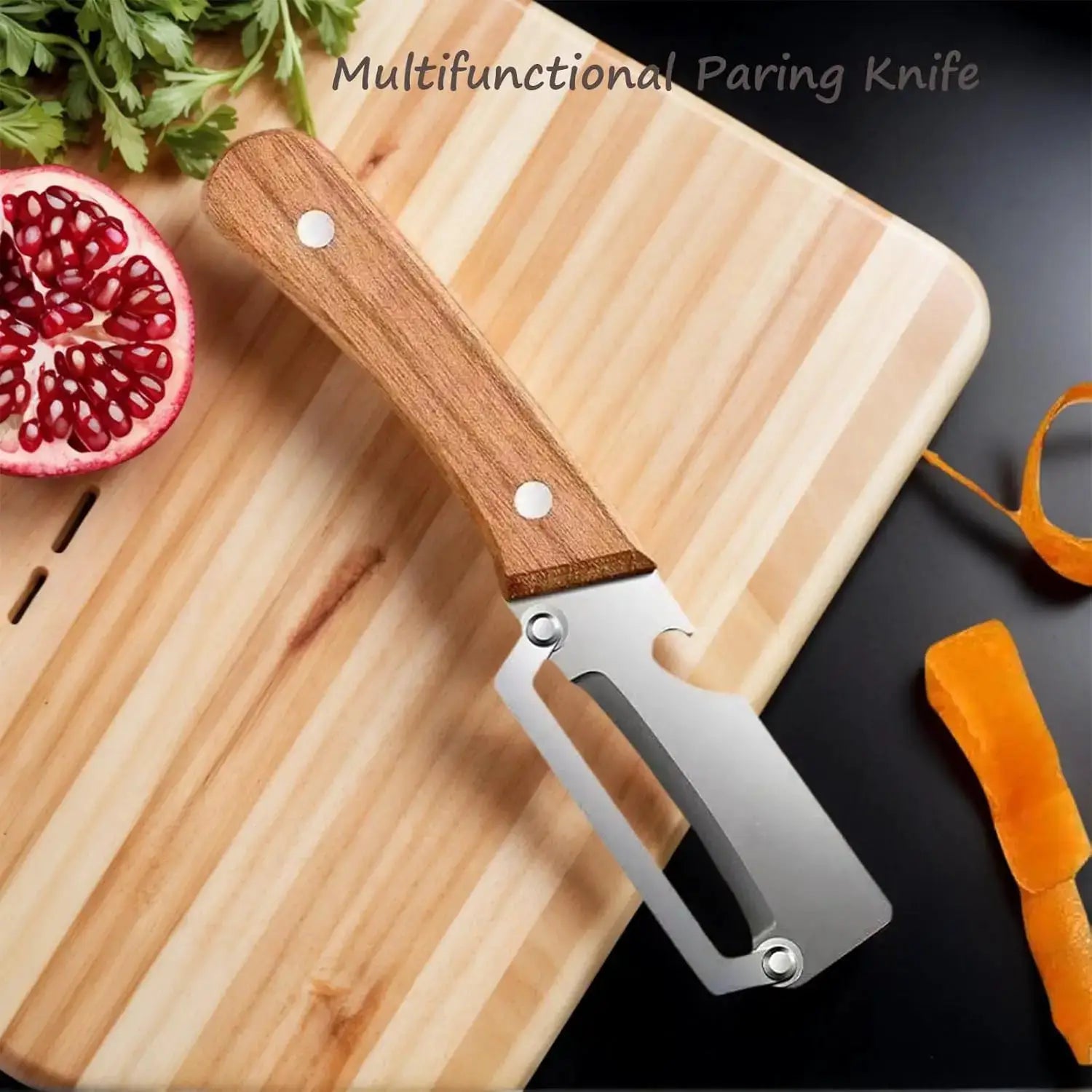 2 PCS Premium Vegetable Peeler Set Stainless Steel Blade with Wooden Handle Kitchen Tool for Fruit Apple Potato Pumpkin Papaya Zucchini Includes Bottle Opener from PriceLows™