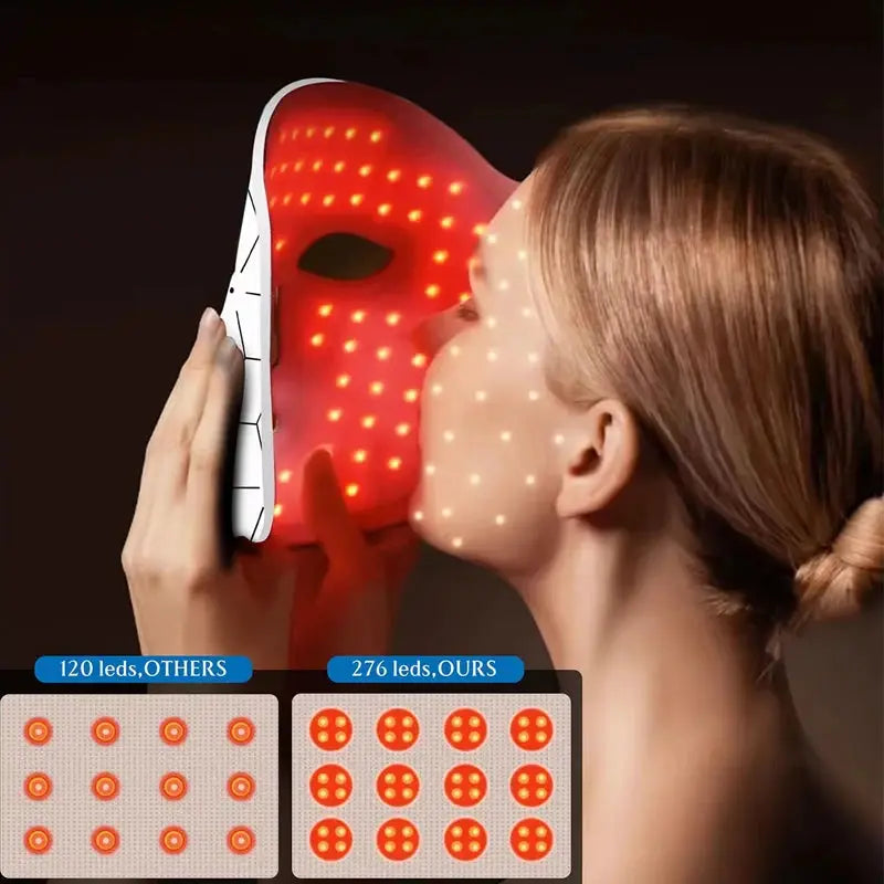 LED Face Mask 7 Colors Red Light Therapy Device for Anti Aging Acne Pore Oil Control Skin Tighten Whiten Red Light Mask from PriceLows™