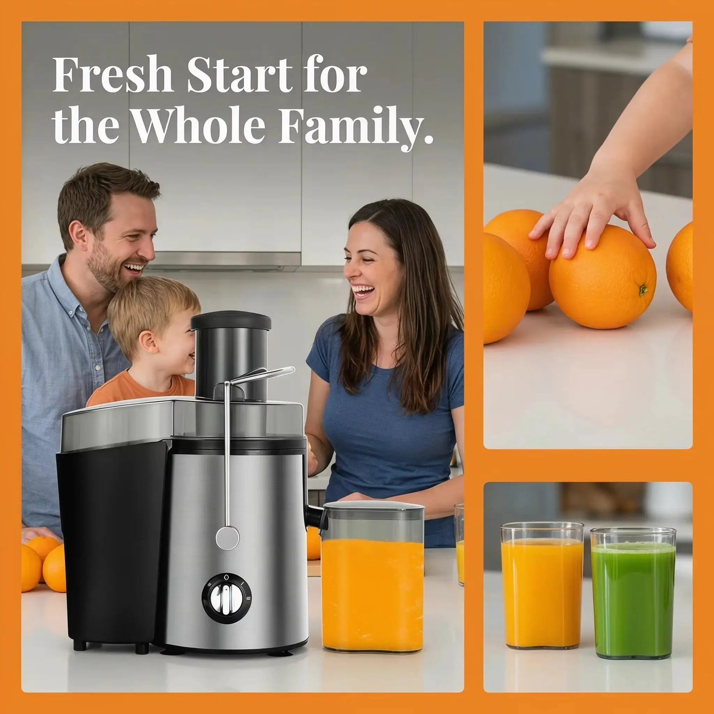 Bestselling Stainless Steel Juicer! 800W High Power, Residue-Free Fresh Juice, Healthy Drinks Made Effortlessly from PriceLows™