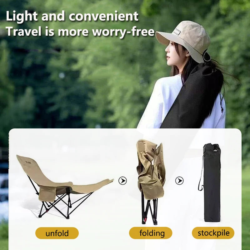 Camping Chair | Four Position Adjustable | Metal Frame | One Size