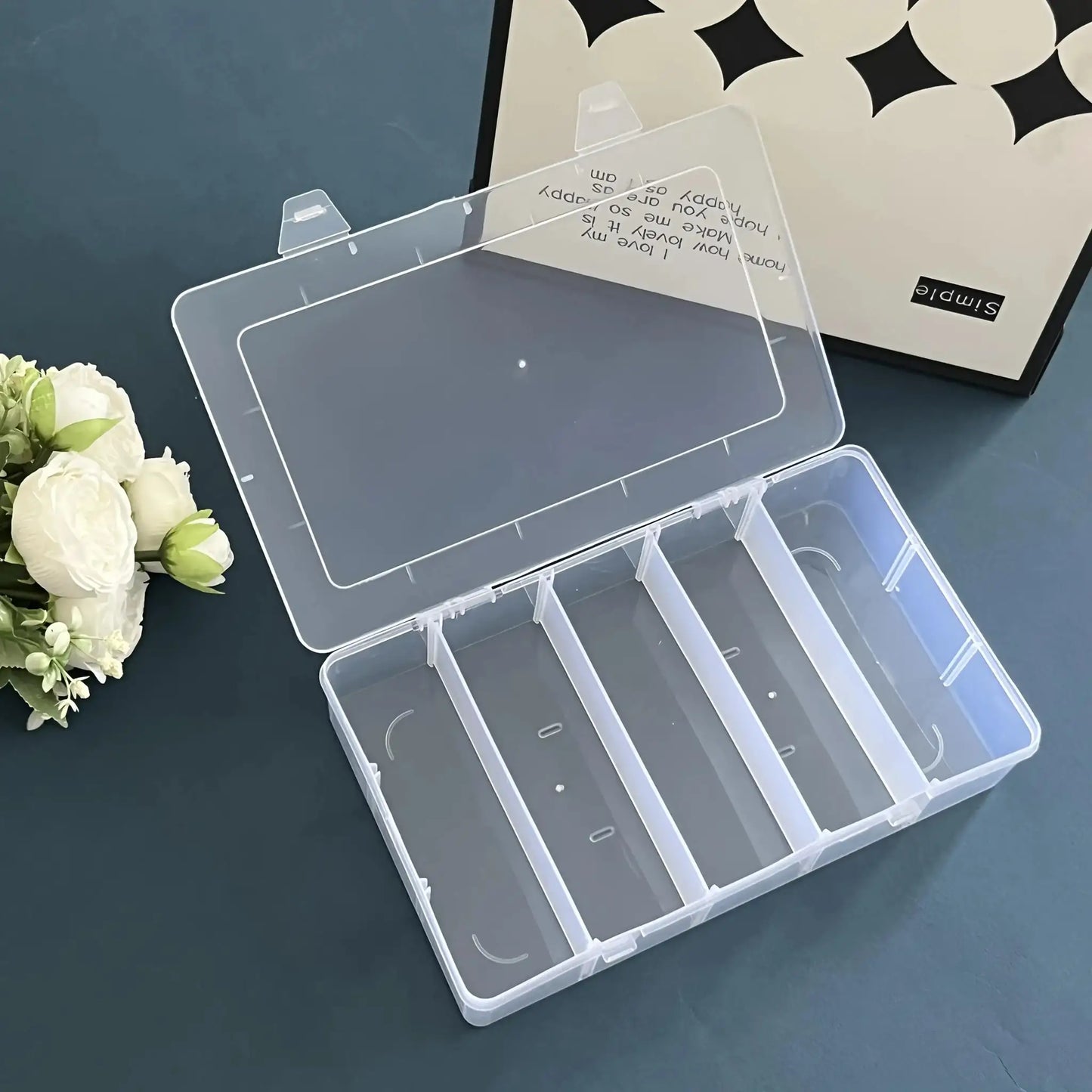Hardware tool storage box, 5-compartment transparent tool organizer box, screw and accessory sorting box, household screw and wr from PriceLows™
