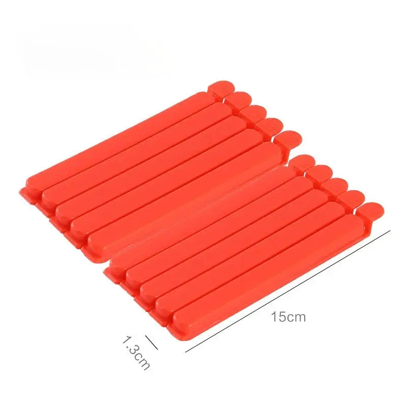 Bag Clips | ABS Plastic | 15.5x1.5 cm | Dark Blue, Red, Cyan