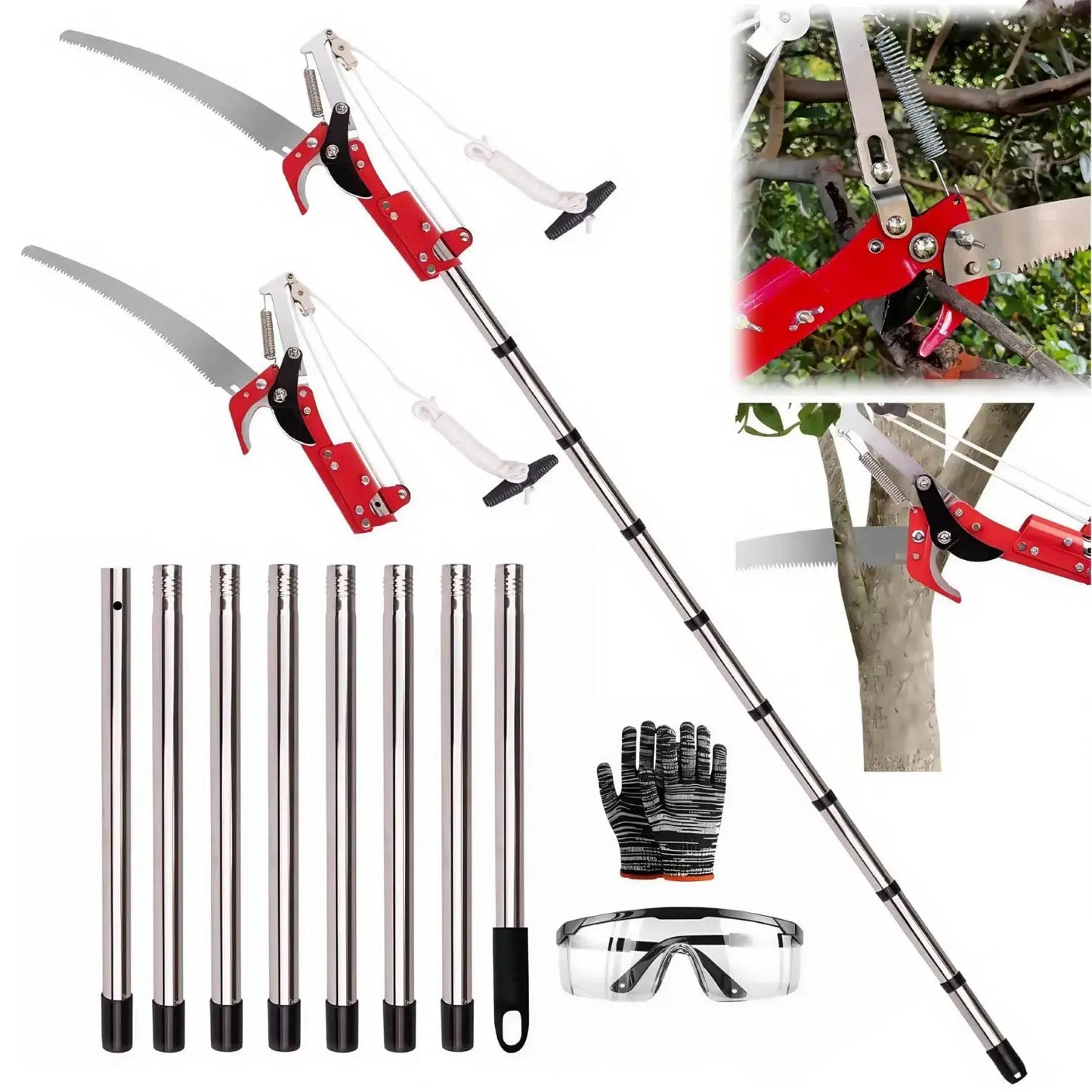Extendable Tree Pruner Saw High-Altitude Branches Trimmer Pruning Shears Harvester Clipper for Plant Twig Vine for Plant Garden from PriceLows™