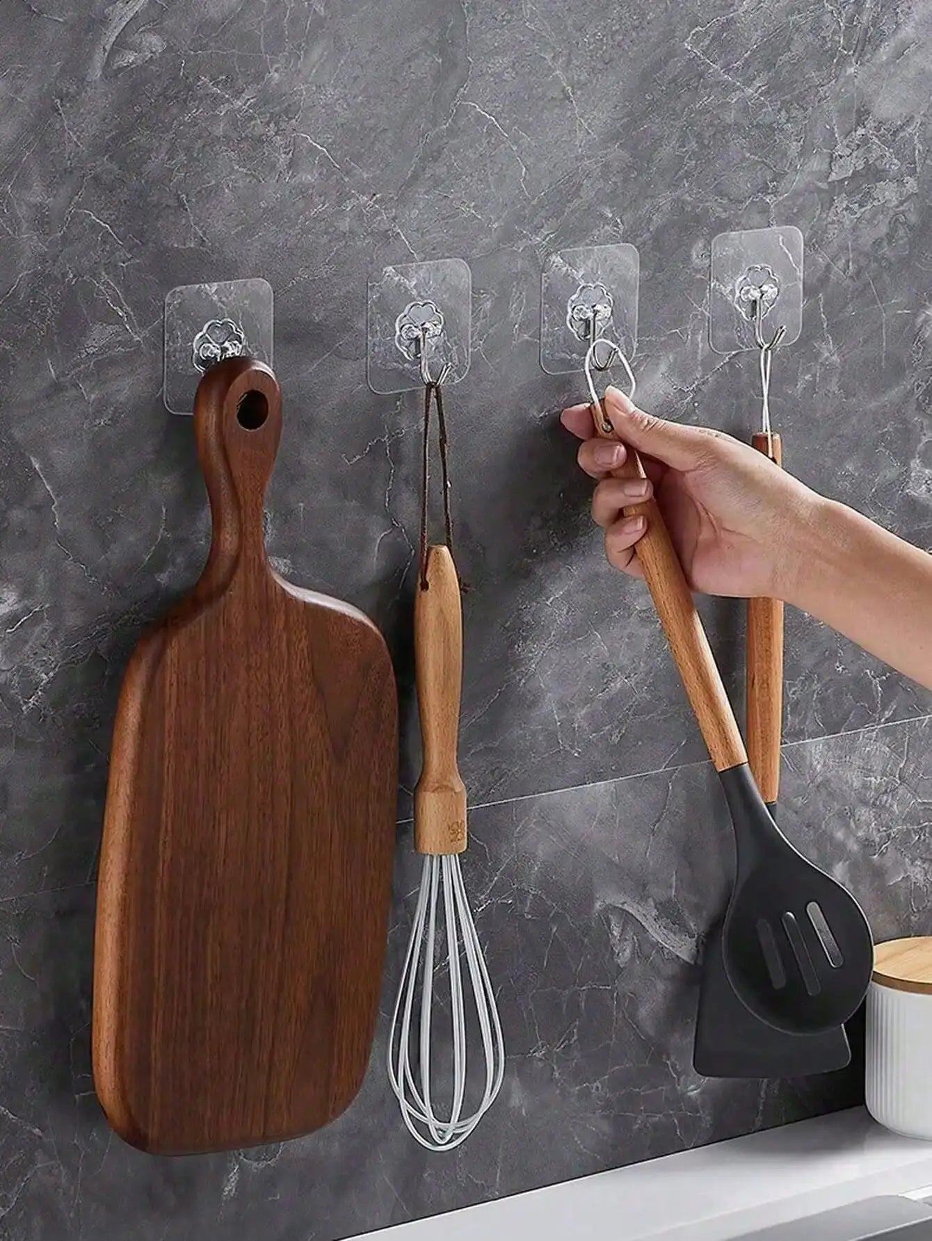 10pcs Heavy Duty Adhesive Wall Hooks, Sticky Wall Hangers, Damage-Free, Waterproof from PriceLows™