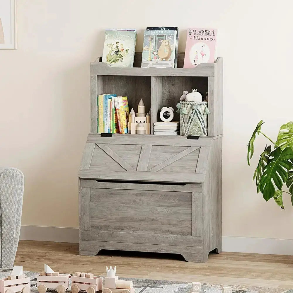 Children's Wooden Bookcase with Storage Cabinet for Toys and Books, Suitable for Boys, Girls, and Kindergarten from PriceLows™
