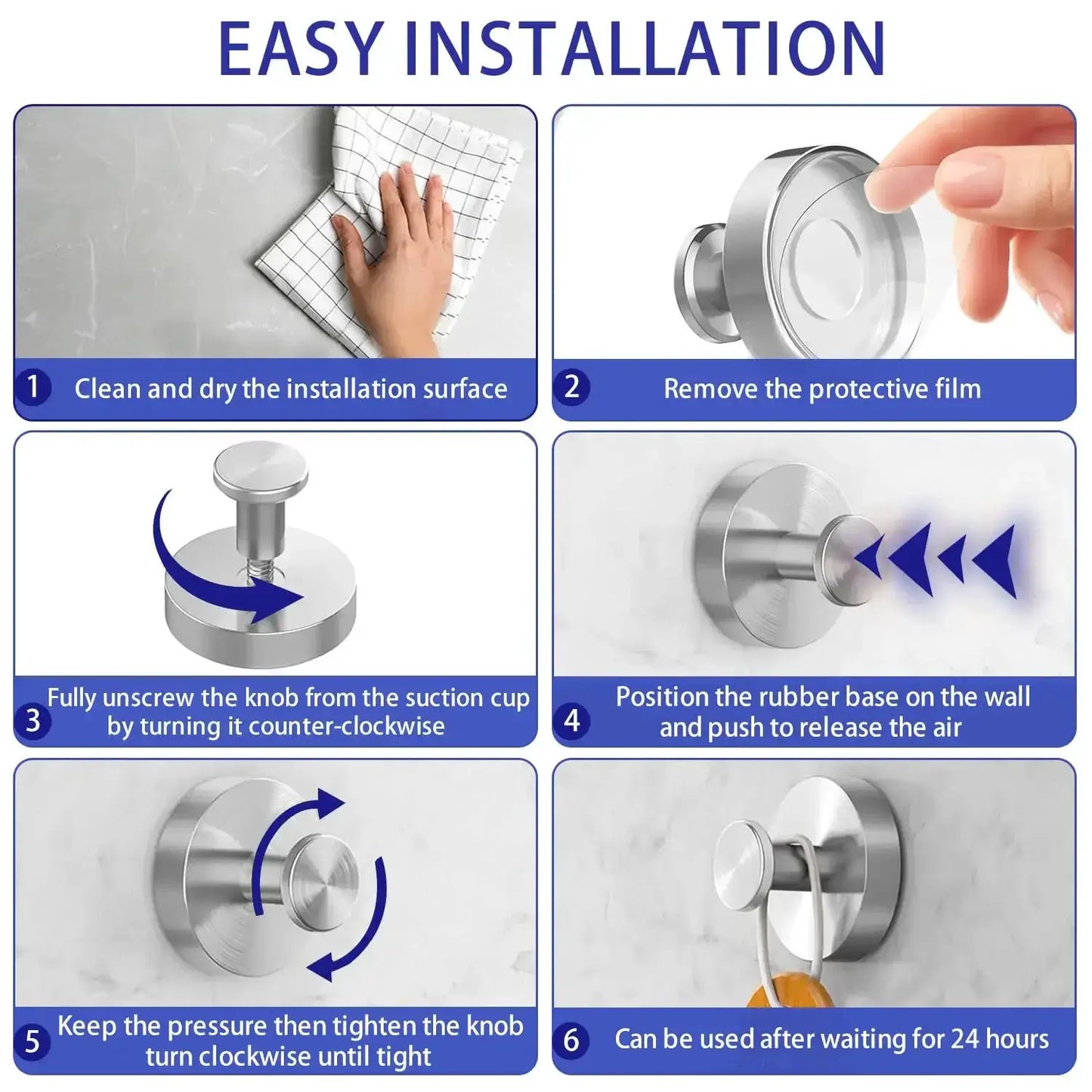 Vacuum Suction Cup Hooks Punch Free Bath Sucker Hook Wall Hook Hanger Glass Kitchen Bathroom Hooks for Towel Handbag from PriceLows™