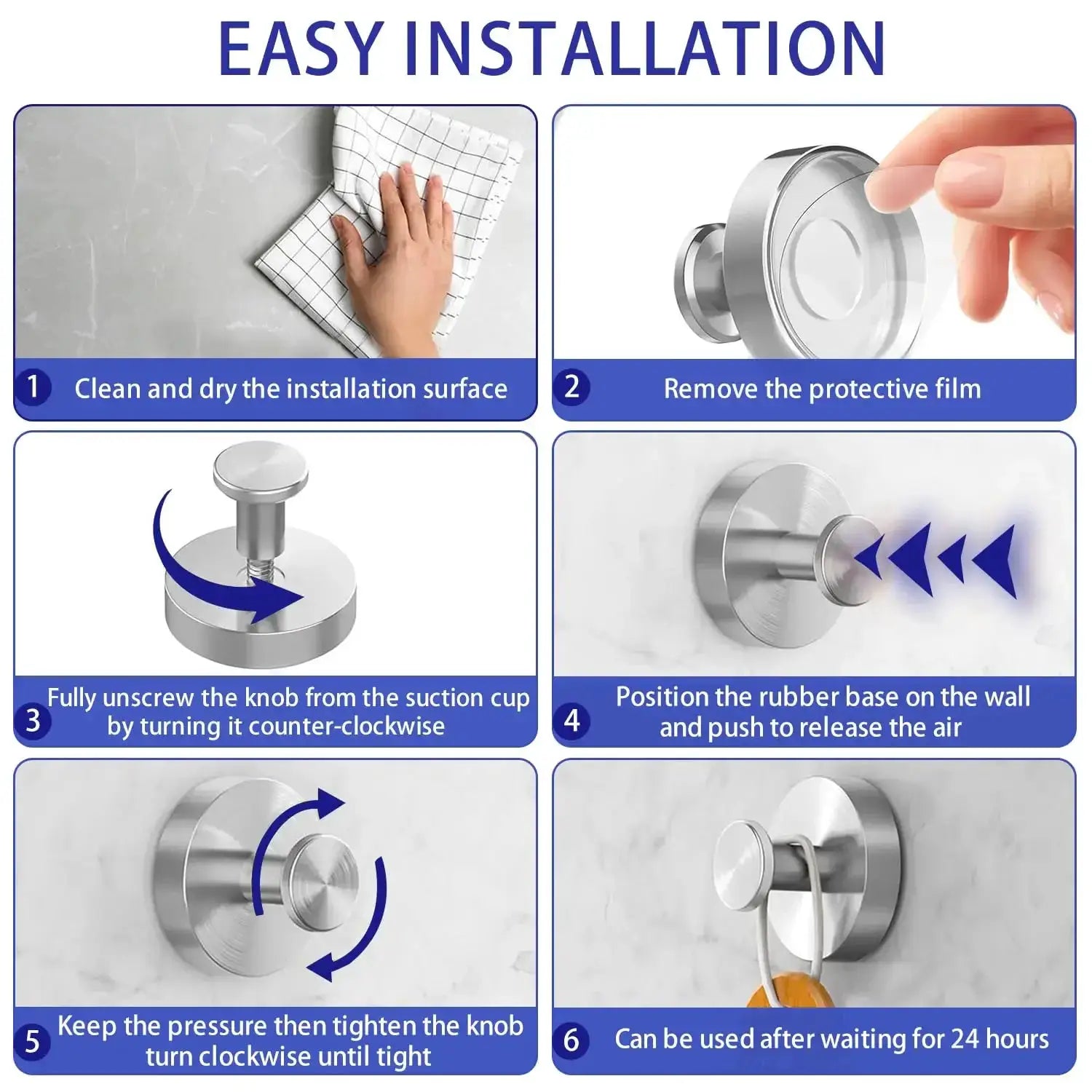 Vacuum Suction Cup Hooks Punch Free Bath Sucker Hook Wall Hook Hanger Glass Kitchen Bathroom Hooks for Towel Handbag from PriceLows™