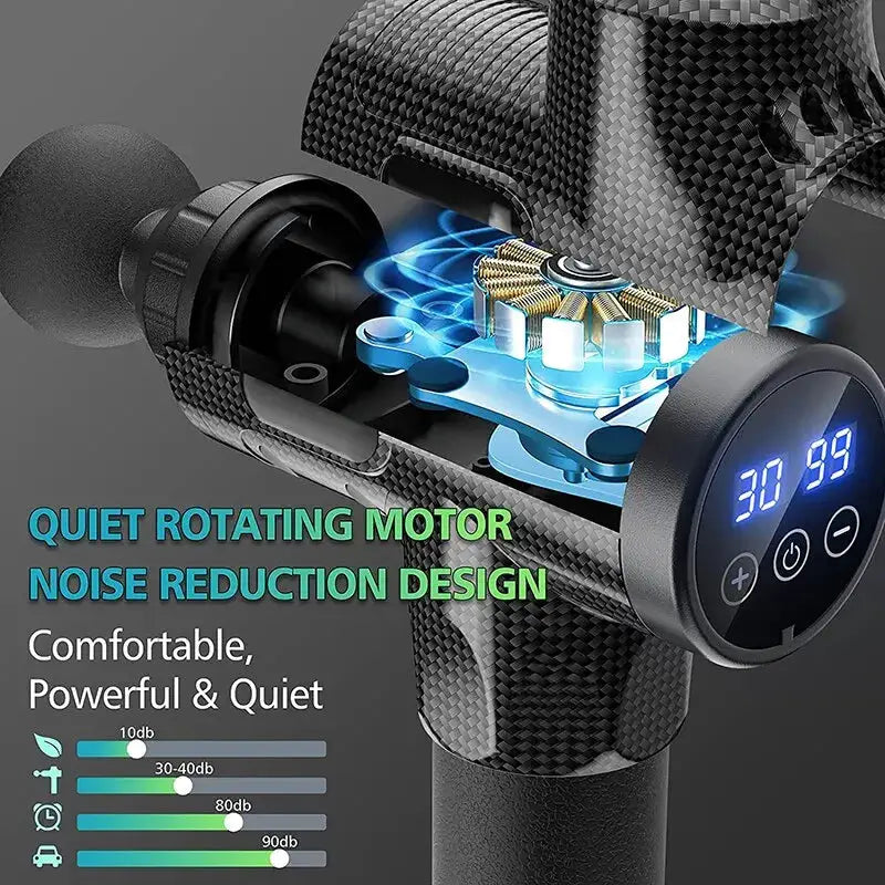 Massage Gun | 30 Speed Settings | Quiet Brushless Motor | Wireless