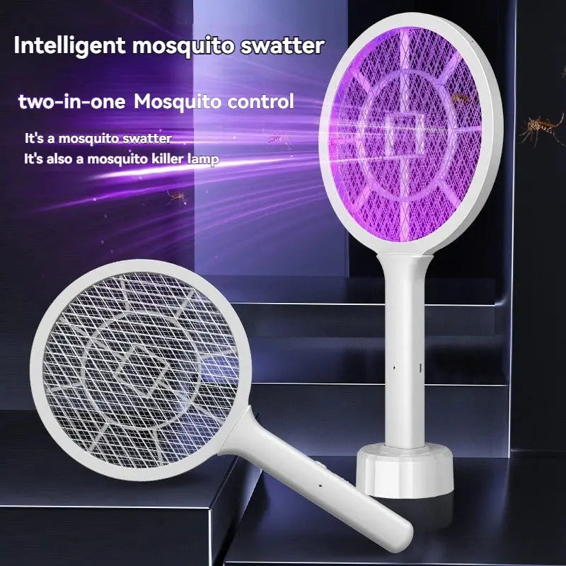 USB charging mosquito swatter, electric mosquito swatter, insect killer, equipped with ultraviolet light, fly swatter, mosquito lure lamp, mosquito killer lamp, kills small insects, high-voltage mosquito killer, suitable for from PriceLows™