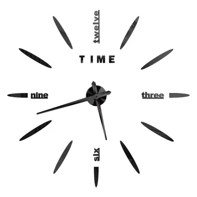 2023 Modern Design Large Wall Clock 3D DIY Quartz Clocks Fashion Watches Acrylic Mirror Stickers Living Room Home Decor Horloge from PriceLows™